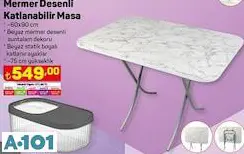 MERMER DESENLİ KATLANABİLİR MASA MERMER DESENLİ KATLANABİLİR MASA